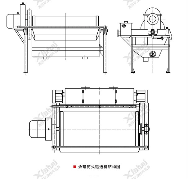 永磁筒式磁选机工作原理