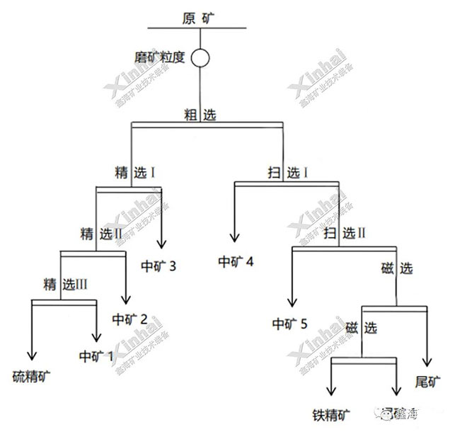 铁精粉脱硫试验项目流程图