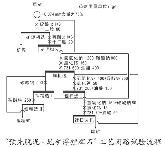 预先脱泥-尾矿浮选工艺流程图