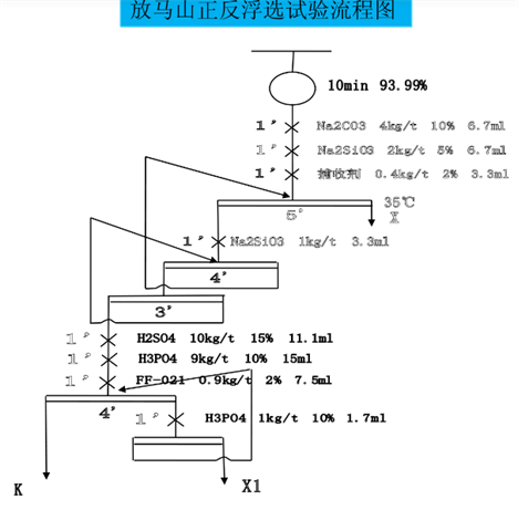 磷矿正反浮选原则流程图